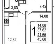 1-комнатная квартира площадью 45 кв.м в ЖК "Маяк" (Реутов), Комсомольская ул., 2 | цена 4 390 000 руб. | www.metrprice.ru