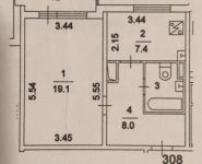 1-комнатная квартира площадью 38 кв.м, проезд Шокальского, 3к1 | цена 7 500 000 руб. | www.metrprice.ru