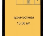 1-комнатная квартира площадью 21.36 кв.м, Октябрьская, корп.6 | цена 2 376 936 руб. | www.metrprice.ru