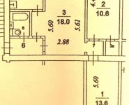 3-комнатная квартира площадью 57 кв.м, Госпитальный Вал ул., 3 | цена 8 750 000 руб. | www.metrprice.ru