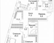 3-комнатная квартира площадью 163 кв.м, Малая Пироговская, 8 | цена 90 562 800 руб. | www.metrprice.ru