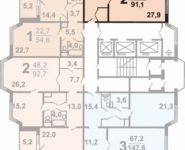 2-комнатная квартира площадью 91 кв.м, улица Главмосстроя, 5 | цена 10 659 750 руб. | www.metrprice.ru