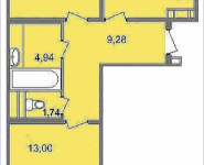 2-комнатная квартира площадью 61.3 кв.м, Широкая улица, 17 | цена 4 561 272 руб. | www.metrprice.ru