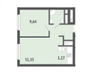 2-комнатная квартира площадью 32.7 кв.м, Заречная улица, 23 | цена 3 159 786 руб. | www.metrprice.ru
