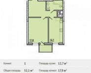 1-комнатная квартира площадью 52.1 кв.м, Рогожский Вал ул., 11 | цена 14 508 878 руб. | www.metrprice.ru