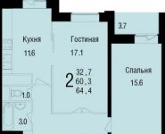 2-комнатная квартира площадью 68.5 кв.м, улица Академика Янгеля, 2 | цена 10 900 000 руб. | www.metrprice.ru