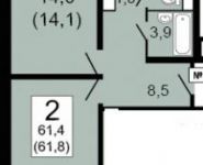 2-комнатная квартира площадью 61.7 кв.м, Сходненская ул., 29 | цена 6 250 000 руб. | www.metrprice.ru