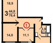 3-комнатная квартира площадью 81 кв.м, Садовая ул., 19 | цена 6 680 000 руб. | www.metrprice.ru