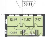 3-комнатная квартира площадью 58 кв.м, Донецкая ул., 30С2 | цена 7 474 051 руб. | www.metrprice.ru