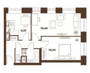 2-комнатная квартира площадью 56.1 кв.м в Микрорайон "Домашний", Донецкая ул., 30С29 | цена 8 964 889 руб. | www.metrprice.ru