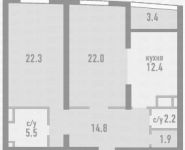 2-комнатная квартира площадью 82 кв.м, Наметкина ул., 18 | цена 35 339 550 руб. | www.metrprice.ru