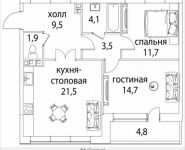 3-комнатная квартира площадью 70 кв.м, Юго-Восточный административный округ, район Лефортово, жилой квартал Символ, к4 | цена 13 800 600 руб. | www.metrprice.ru