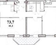 3-комнатная квартира площадью 73 кв.м, Центральный пр. | цена 5 896 000 руб. | www.metrprice.ru