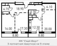 3-комнатная квартира площадью 97 кв.м, Нагатинский 1-й пр., 203 | цена 19 152 733 руб. | www.metrprice.ru