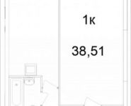 1-комнатная квартира площадью 38.5 кв.м, Живописная улица, вл21 | цена 2 766 842 руб. | www.metrprice.ru