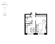 1-комнатная квартира площадью 39.8 кв.м, Амурская ул, 3 | цена 6 679 893 руб. | www.metrprice.ru