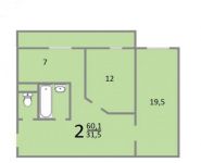 2-комнатная квартира площадью 60 кв.м, Кибальчича ул., 2К1 | цена 14 990 000 руб. | www.metrprice.ru
