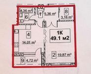 1-комнатная квартира площадью 49.1 кв.м, Краснобогатырская ул., 90С2 | цена 12 700 000 руб. | www.metrprice.ru