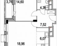 2-комнатная квартира площадью 53.4 кв.м, Почтовая Большая ул., 34С6 | цена 12 541 738 руб. | www.metrprice.ru