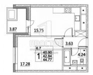 1-комнатная квартира площадью 41 кв.м, Радужная ул., 9 | цена 5 600 000 руб. | www.metrprice.ru