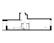 1-комнатная квартира площадью 37.6 кв.м, | цена 3 827 471 руб. | www.metrprice.ru