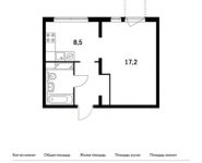1-комнатная квартира площадью 35.1 кв.м, Боровское шоссе, вл2 | цена 4 885 920 руб. | www.metrprice.ru