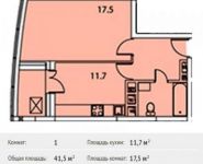 1-комнатная квартира площадью 41.5 кв.м, Хлебозаводская улица, 28к5 | цена 2 759 750 руб. | www.metrprice.ru