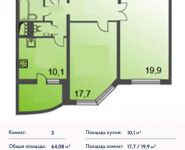 2-комнатная квартира площадью 64 кв.м, Гагарина пр-т, 14 | цена 5 126 400 руб. | www.metrprice.ru