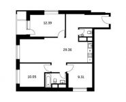 3-комнатная квартира площадью 78.4 кв.м,  | цена 8 793 500 руб. | www.metrprice.ru