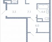 2-комнатная квартира площадью 67.5 кв.м, Новоалексеевская, 16с7 | цена 15 876 520 руб. | www.metrprice.ru