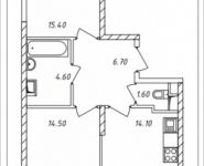 2-комнатная квартира площадью 56.9 кв.м, Горная, 6 | цена 3 709 880 руб. | www.metrprice.ru