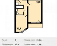 1-комнатная квартира площадью 40 кв.м,  | цена 2 420 000 руб. | www.metrprice.ru