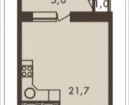 1-комнатная квартира площадью 35 кв.м, Гродненская улица, 5 | цена 7 855 085 руб. | www.metrprice.ru