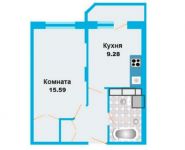 1-комнатная квартира площадью 35.3 кв.м, Рябиновая ул. | цена 2 280 000 руб. | www.metrprice.ru