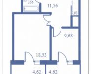 1-комнатная квартира площадью 58.3 кв.м, Кудрявцева, 12 | цена 6 965 707 руб. | www.metrprice.ru