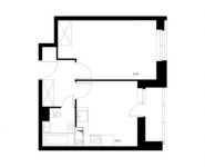 1-комнатная квартира площадью 34.5 кв.м,  | цена 3 709 144 руб. | www.metrprice.ru