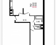 2-комнатная квартира площадью 61 кв.м, Шестая, 11 | цена 3 762 949 руб. | www.metrprice.ru