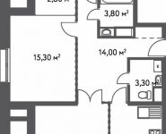 3-комнатная квартира площадью 87.9 кв.м, Софьи Ковалевской улица, д.20, к.2 | цена 13 318 608 руб. | www.metrprice.ru