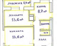 2-комнатная квартира площадью 57 кв.м, Кавказский бульвар, 22 | цена 8 799 000 руб. | www.metrprice.ru