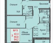 3-комнатная квартира площадью 84 кв.м, Ленинский проспект, 16 | цена 7 439 070 руб. | www.metrprice.ru