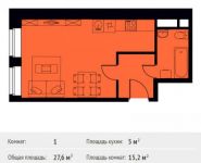 1-комнатная квартира площадью 27 кв.м, Фруктовая ул., 1 | цена 2 965 697 руб. | www.metrprice.ru