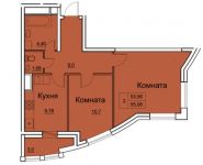 2-комнатная квартира площадью 55.06 кв.м, Ярославское ш, 141 | цена 4 294 680 руб. | www.metrprice.ru