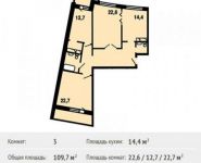 3-комнатная квартира площадью 109.7 кв.м, Павшинский бул., 32 | цена 8 499 325 руб. | www.metrprice.ru