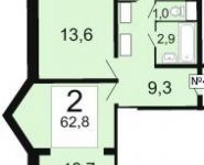 2-комнатная квартира площадью 62.8 кв.м, Сходненская ул., 27 | цена 5 240 000 руб. | www.metrprice.ru