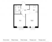 2-комнатная квартира площадью 39.3 кв.м,  | цена 5 207 250 руб. | www.metrprice.ru