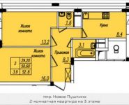 2-комнатная квартира площадью 52.8 кв.м, проезд Шокальского, 31к1 | цена 3 862 056 руб. | www.metrprice.ru