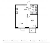 1-комнатная квартира площадью 36.6 кв.м, Саларьево д, Новая 2-я ул, 23с1 | цена 5 826 720 руб. | www.metrprice.ru