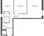 2-комнатная квартира площадью 52.8 кв.м, Вешняковская | цена 8 500 800 руб. | www.metrprice.ru