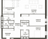 3-комнатная квартира площадью 137.4 кв.м, Усачёва, вл.12 | цена 99 072 682 руб. | www.metrprice.ru