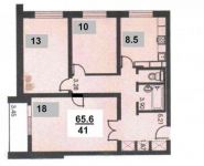 3-комнатная квартира площадью 65.6 кв.м, Бакинская улица, 16 | цена 10 500 000 руб. | www.metrprice.ru